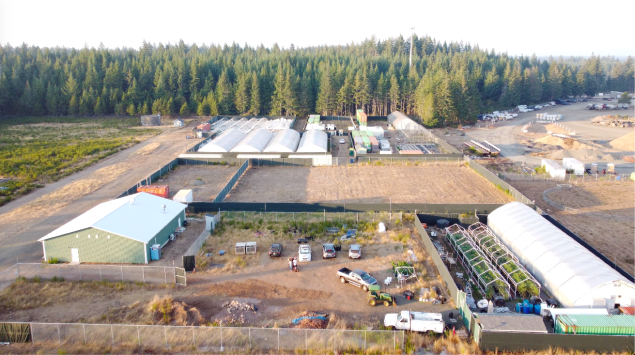 drone view of Sungrown Farms